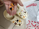 名创优品（MINISO）洞洞鞋女男款EVA夏外穿沙滩凉鞋防滑踩屎感情侣 卡其+趣味零食 实拍图