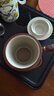 悟道莲花汝窑茶杯三件套冰裂开片茶水分离陶瓷杯带盖办公杯商务送礼泡茶杯 实拍图