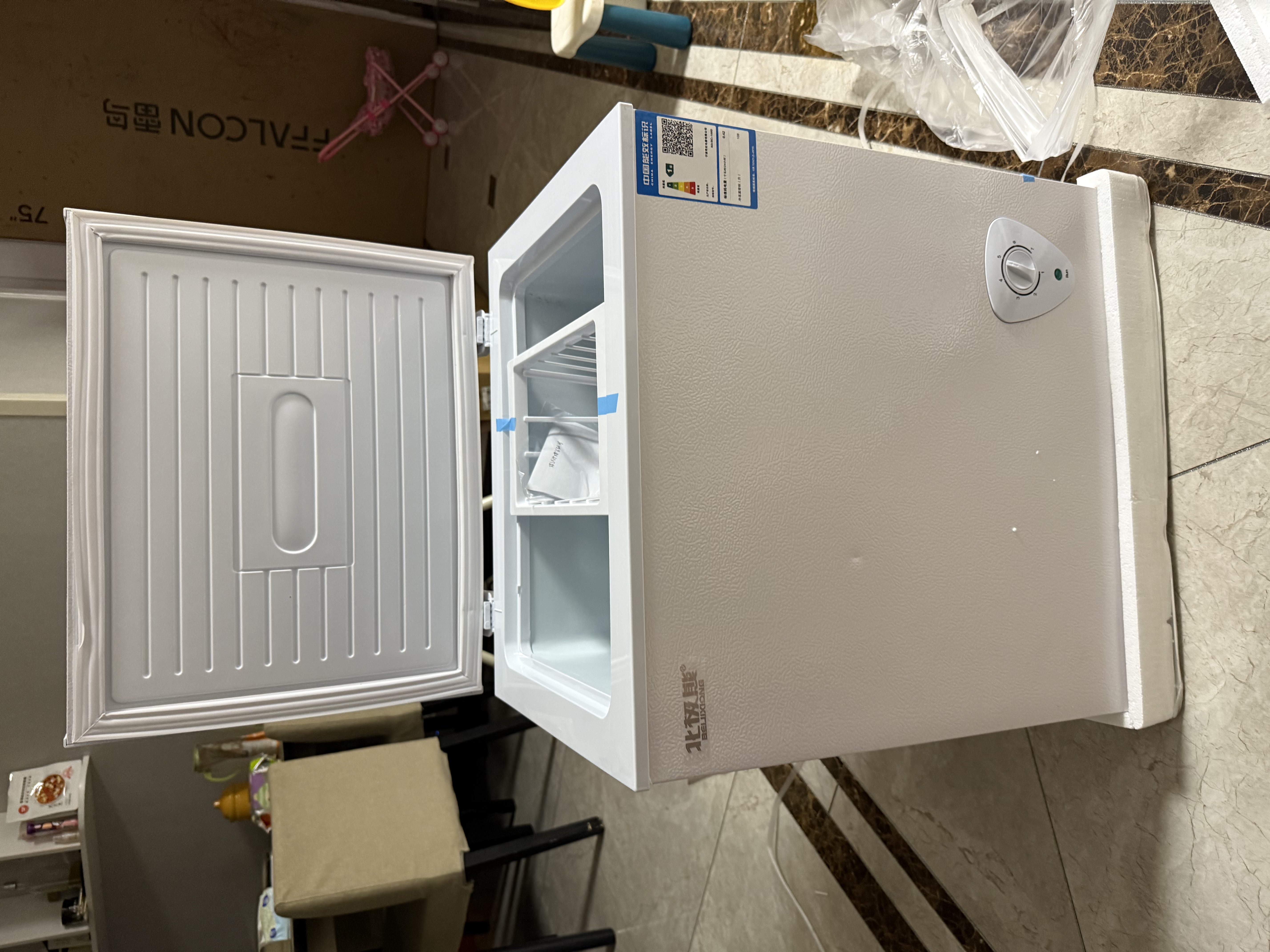 北极熊（BEIJIXIONG）冰柜家用冷柜小型一级能效全冷冻冷藏两用卧式储奶母乳速冻保鲜节能省电100升/200升/300升 单门单温108升【一级能效 全国联保】 108L 实拍图