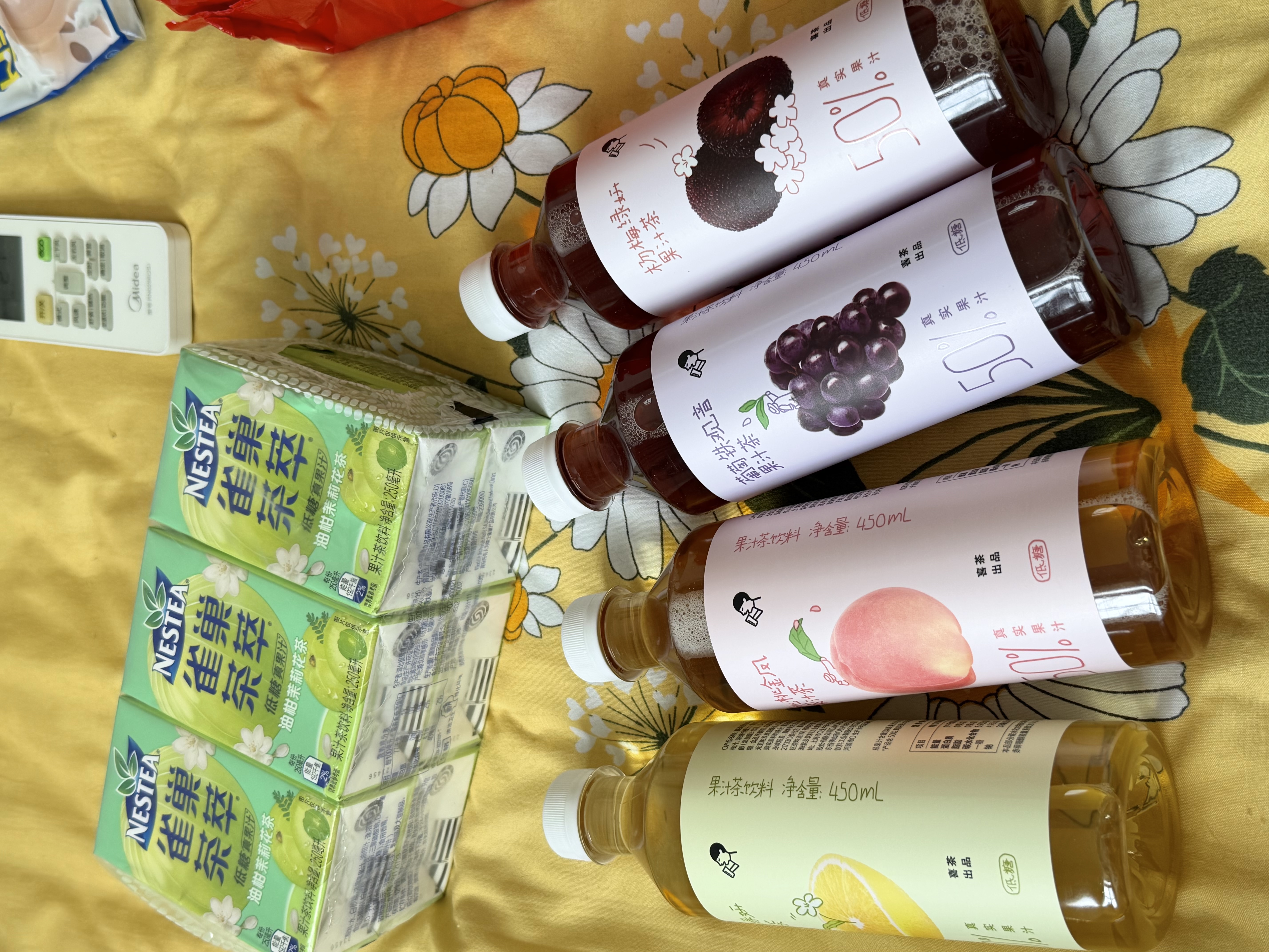 喜茶 50%果汁茶4口味混包 450mL*4瓶 低糖零脂 真果汁 茶饮料整箱 实拍图