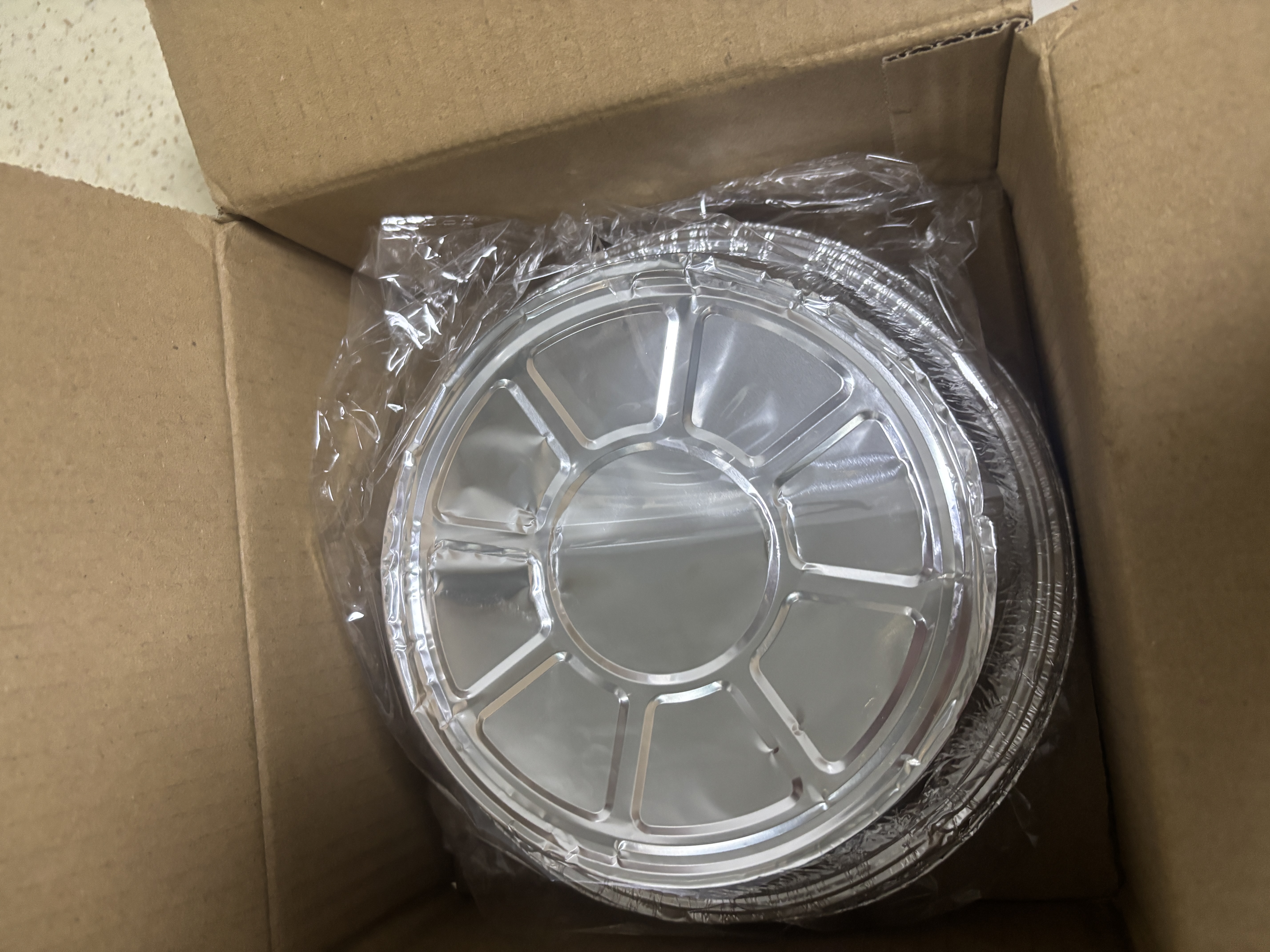 空气炸锅专用锡纸碗圆形烤盘锡纸盒锡纸烤箱家用一次性铝箔锡纸盘 圆形锡纸盘-7寸【10个装】 实拍图