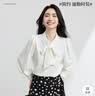伯德小姐衬衫女雪纺蝴蝶结职业通勤正装内搭小个子上衣面试衬衣 白色 XS 实拍图