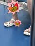 艾莱佳（AILAIJIA）艾莱佳 芭蕾玛丽珍洞洞鞋女 凯蒂豹纹花 杏色 36-37 实拍图