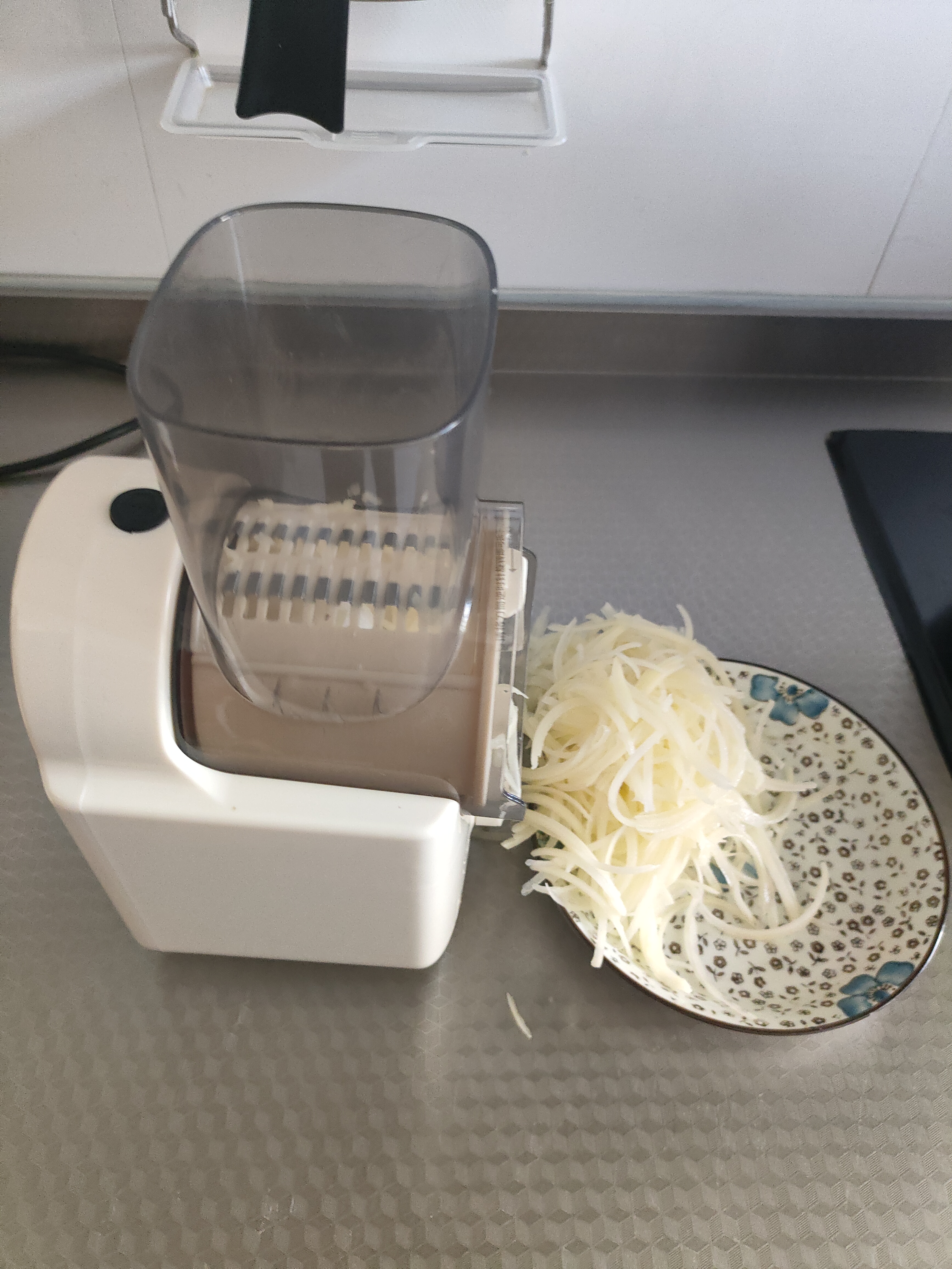 京严切菜机电动不伤手家用多功能切菜神器全自动土豆萝卜刨菜器切片切丁切条切块神器三合一多合一 顶配款【大口径 全自动】切片/丝/蓉 1L 8秒一盘/加大入料口 实拍图