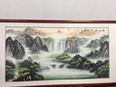 鸿怡轩 客厅装饰画办公室风景画山水画客厅字画挂画鸿运当头壁画 款式一《鸿运当头》 实木画框：125*65cm【书画膜】 实拍图