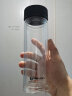 天喜（TIANXI）水杯玻璃杯大容量杯子家用双层便携男女士过滤泡茶杯随手杯印字 黑色420ml 实拍图