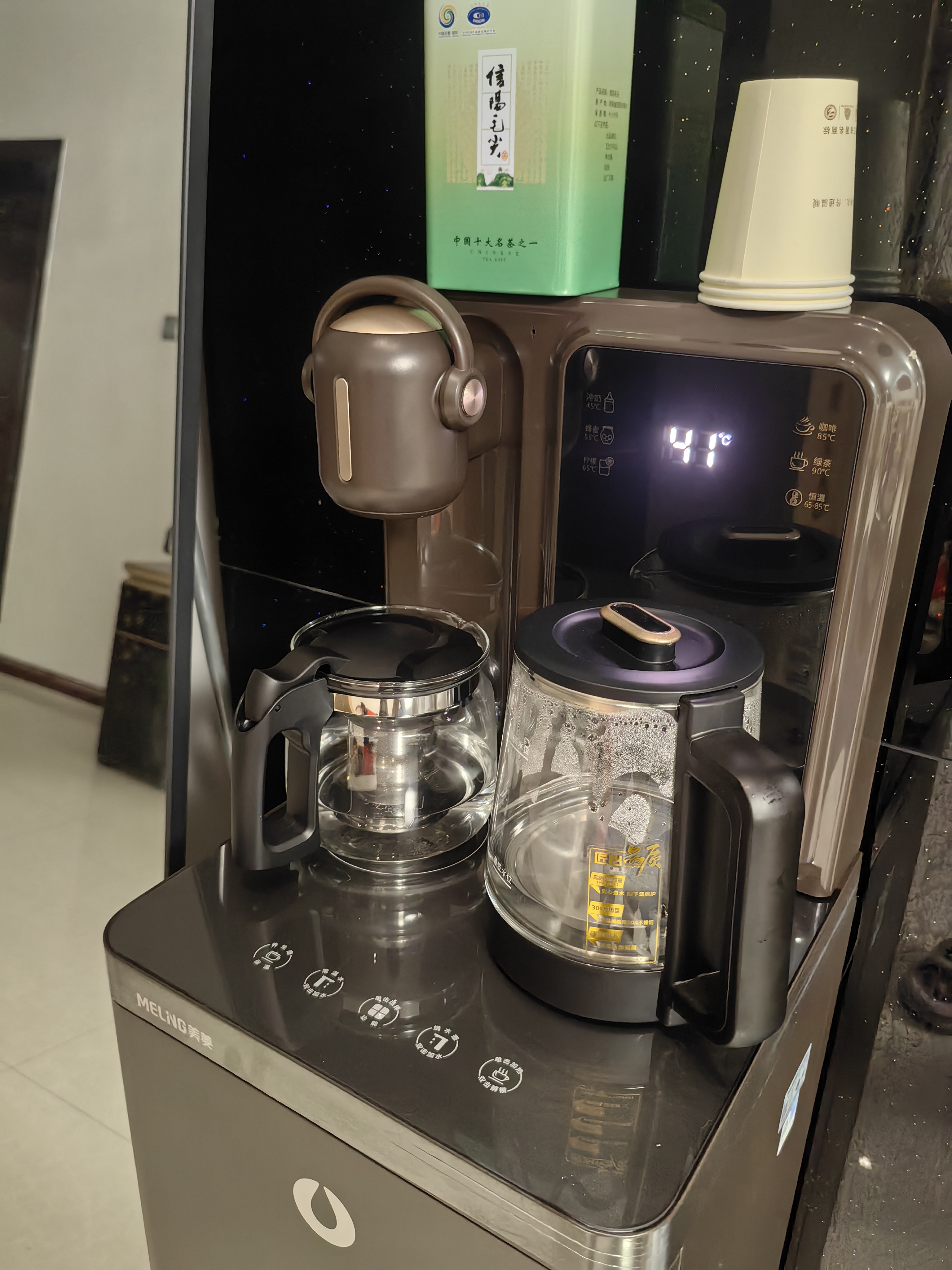 美菱鲜活水茶吧机家用多功能办公室立式饮水机一体柜自动上水多功能烧水壶京东自营MC-N08鲜活水1.0 实拍图