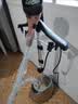 海尔（Haier）立式挂烫机35g蒸汽量2.5L水箱家用大功率手持蒸汽衣物护理机服装店高温杀菌烫衣机熨斗HGS-2510B 实拍图
