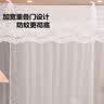 YAYIJUN家用蚊帐架1.8x2米老式蚊帐带支架1.5×2米卧室免安装落地帐纱 单开白色【加密蚊帐+加粗支架】 1.8*2.0M【适合1.8米宽床】 实拍图