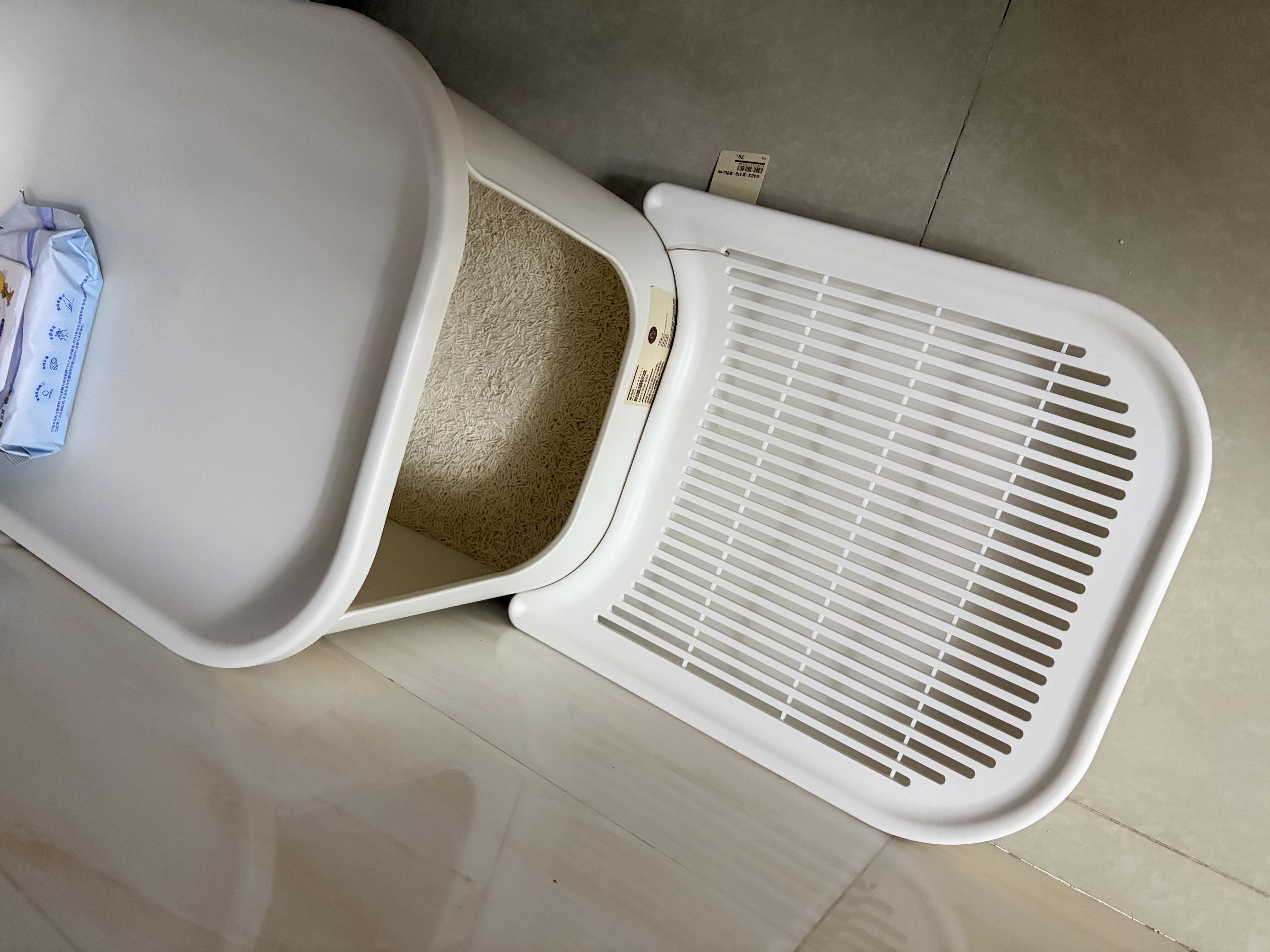 MUJI 猫砂 宠物用品 低粉尘 含茶叶渣 混合猫砂 2.4kg*1袋 实拍图