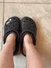 卡骆驰（CROCS）经典洞洞鞋轻便百搭女沙滩鞋包头拖鞋男鞋|10001 黑色-001(含智必星) 37 /38(230mm) 实拍图