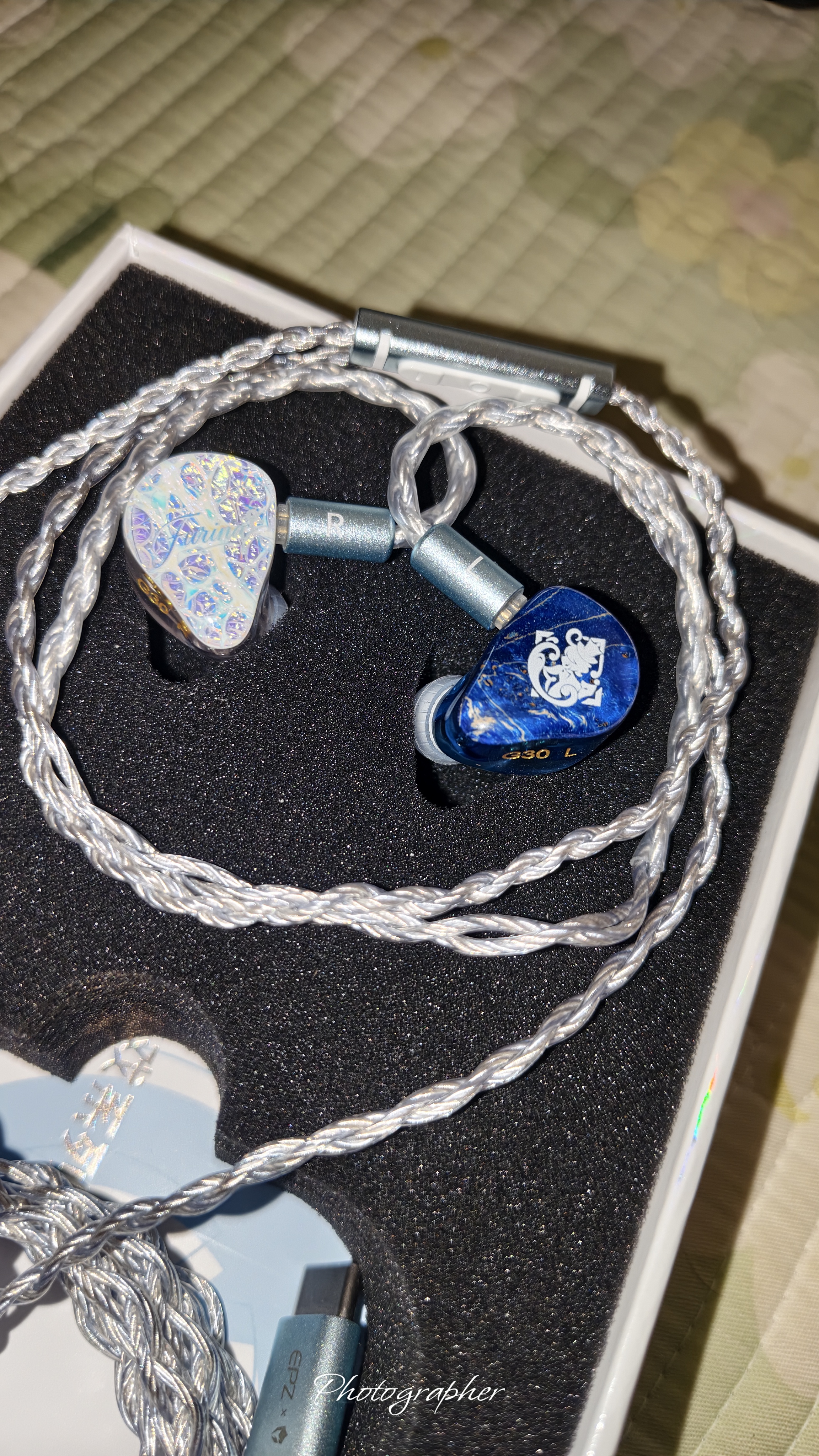EPZ G30【免费定制】有线耳机 高端游戏耳机入耳式hifi音乐高保真电竞三角洲无畏契约竞技听声辨位 定制-线控麦版【发图联系客服定制type-c】支持EQ调音 实拍图