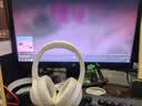 iKF T1 Max 主动降噪头戴式蓝牙耳机2026新款蓝牙6.0无线有线hifi音质电竞游戏低延迟超长续航云岩白 实拍图