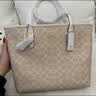 蔻驰（COACH）奥莱女士女包经典标志CITY拉链托特包单肩手提包礼物city30 沙黄色/粉笔白色（新版） 实拍图