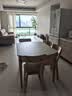 源氏木语x维莎系列实木伸缩餐桌可变圆桌小户型家用折叠圆形岩板饭桌 【8】1.3m餐桌+M07X03圆弧椅*4 实拍图