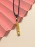 中国黄金（CHINA GOLD）足金神龙盘柱吊坠男女款黄金本命年生肖龙项链送新年生日礼物 神龙盘柱+福字珠【黑绳】约1.6g 实拍图