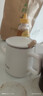 传旗 陶瓷马克杯 带勺盖咖啡牛奶早餐杯办公水杯男女茶杯 描金白400ml 实拍图