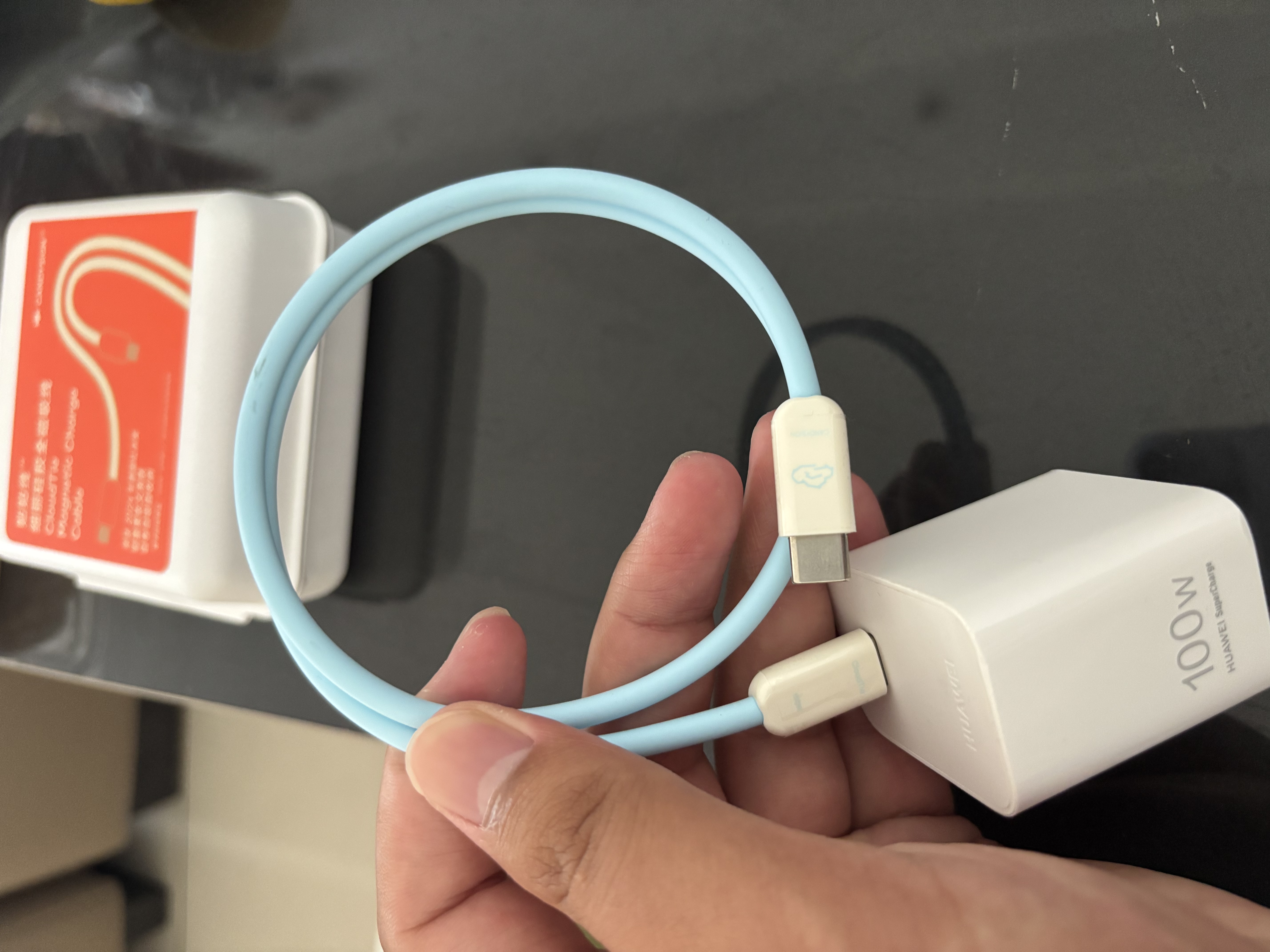 CANDYSIGN制糖工厂云朵线全磁吸贴贴线0.5米云蓝细丽硅胶线苹果充电线数据线快充Type-CiPad笔记本电脑 实拍图
