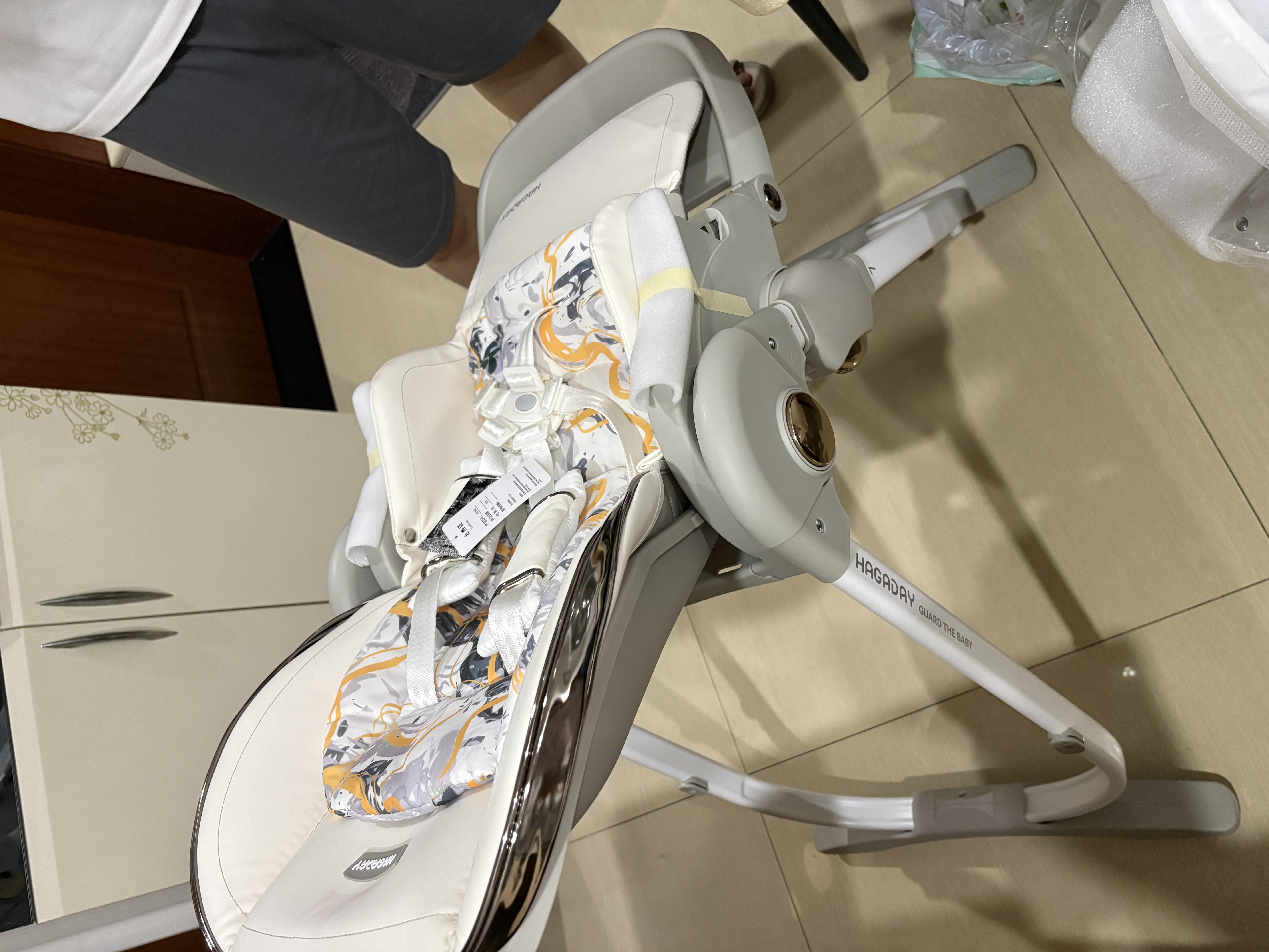 哈卡达宝宝餐椅婴儿成长椅学座椅多功能椅子家用餐桌椅子可折叠学坐神器 【免安装款】-汉白银Pro 实拍图