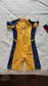 迪士尼儿童泳衣男童小孩青少年连体竞速6-12岁游泳套装D35170红色140 实拍图