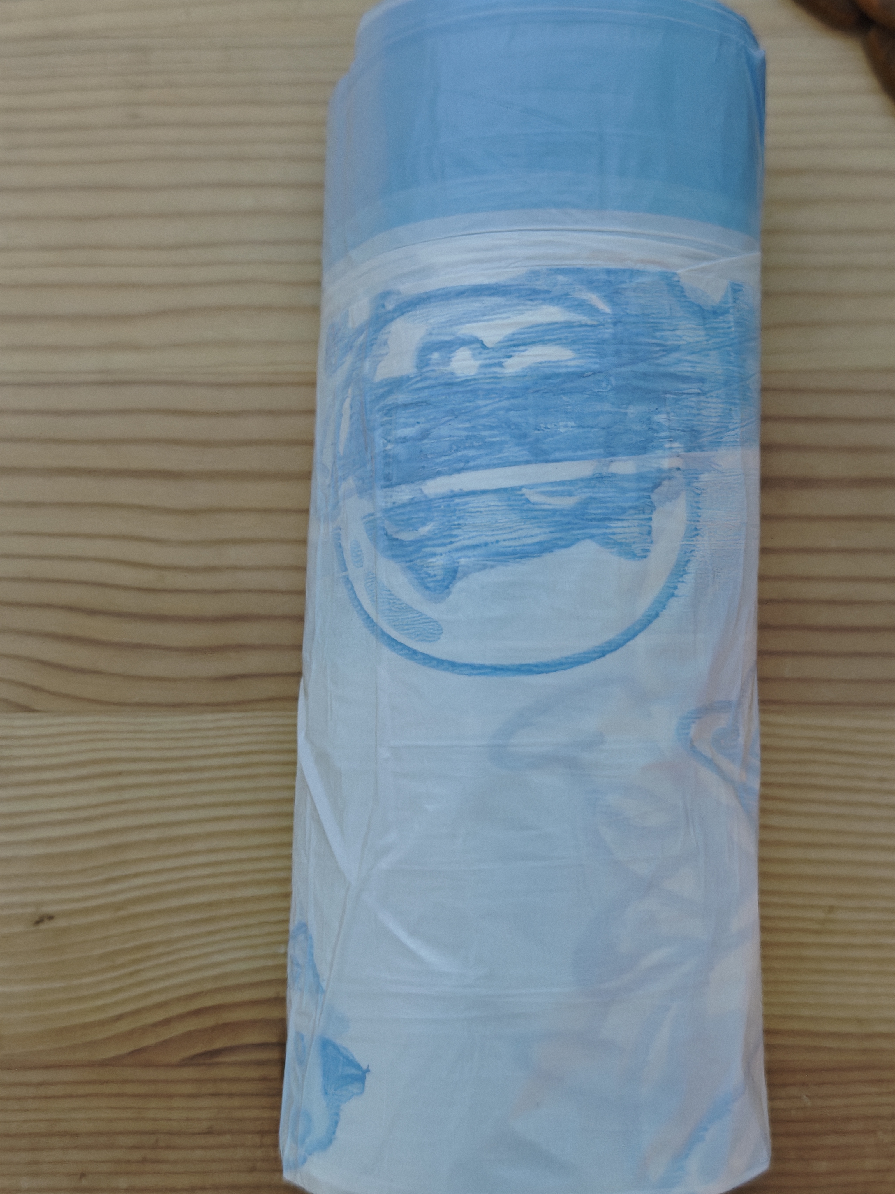 苏诺免撕抽绳式垃圾袋印花45*50cm*200只双面1.8丝全新料防刺破家用 实拍图