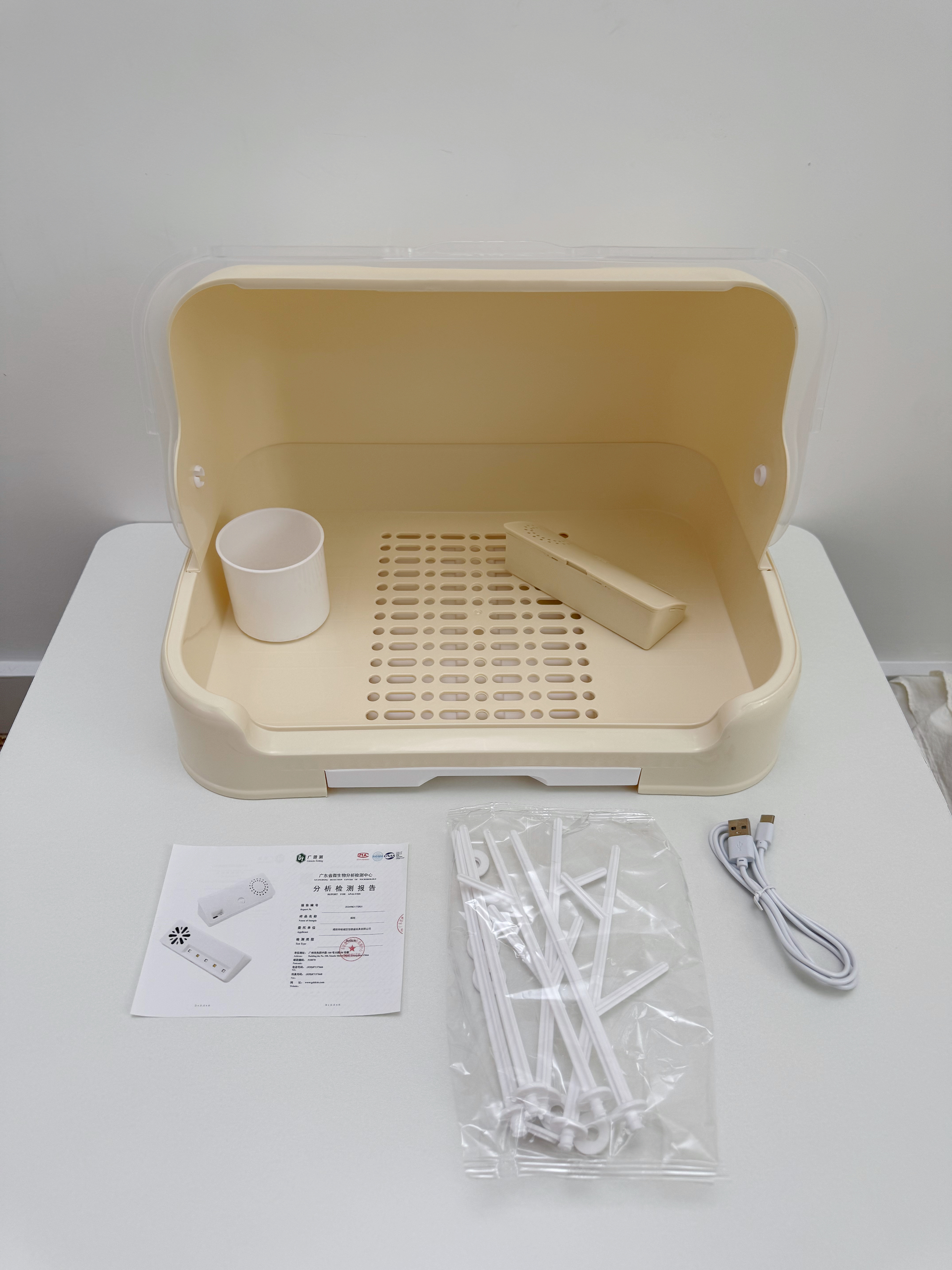 马博士婴儿奶瓶收纳箱紫外线消毒沥水架宝宝餐具收纳柜置物晾干架子 实拍图