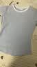 Olrain欧芮儿经典百搭精致撞色短袖T恤女装夏季新款潮流修身显瘦上衣 蓝色 M 实拍图