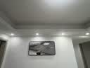 墨派餐厅装饰画带钟表万年历电子钟挂画客厅家用时尚日历表时钟壁画 1金鹿招财 100*50cm晶瓷 实拍图