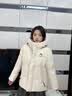 鸭鸭（YAYA）冰壳羽绒服女2026秋冬新款外套保暖男女短款三防加厚抗静电面包服 米白色 M 【建议110-130斤】 实拍图