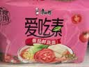 康师傅方便面 爱吃素 番茄鲜蔬面99g*5袋 泡面袋装速食 不含五辛素食 实拍图