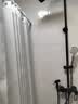MYMOODHOUSE弧形浴帘套装免打孔隐形防水卫生间浴室隔断帘淋浴折叠干湿分离-D 实拍图
