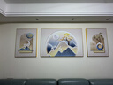 猫九酱奶油风客厅装饰画福鹿三联画高级感壁画大气沙发背景墙挂画 实拍图