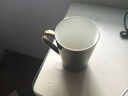 布丁瓷艺星座马克杯带盖勺牛奶咖啡杯家用陶瓷杯子男女情侣喝水杯生日礼物 天秤座（黑） 实拍图
