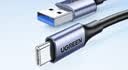 绿联USB3.0数据线Type-C充电线USB-C适用移动硬盘传输U盘苹果17/16/15华为手机平板笔记本电脑车载1米 实拍图