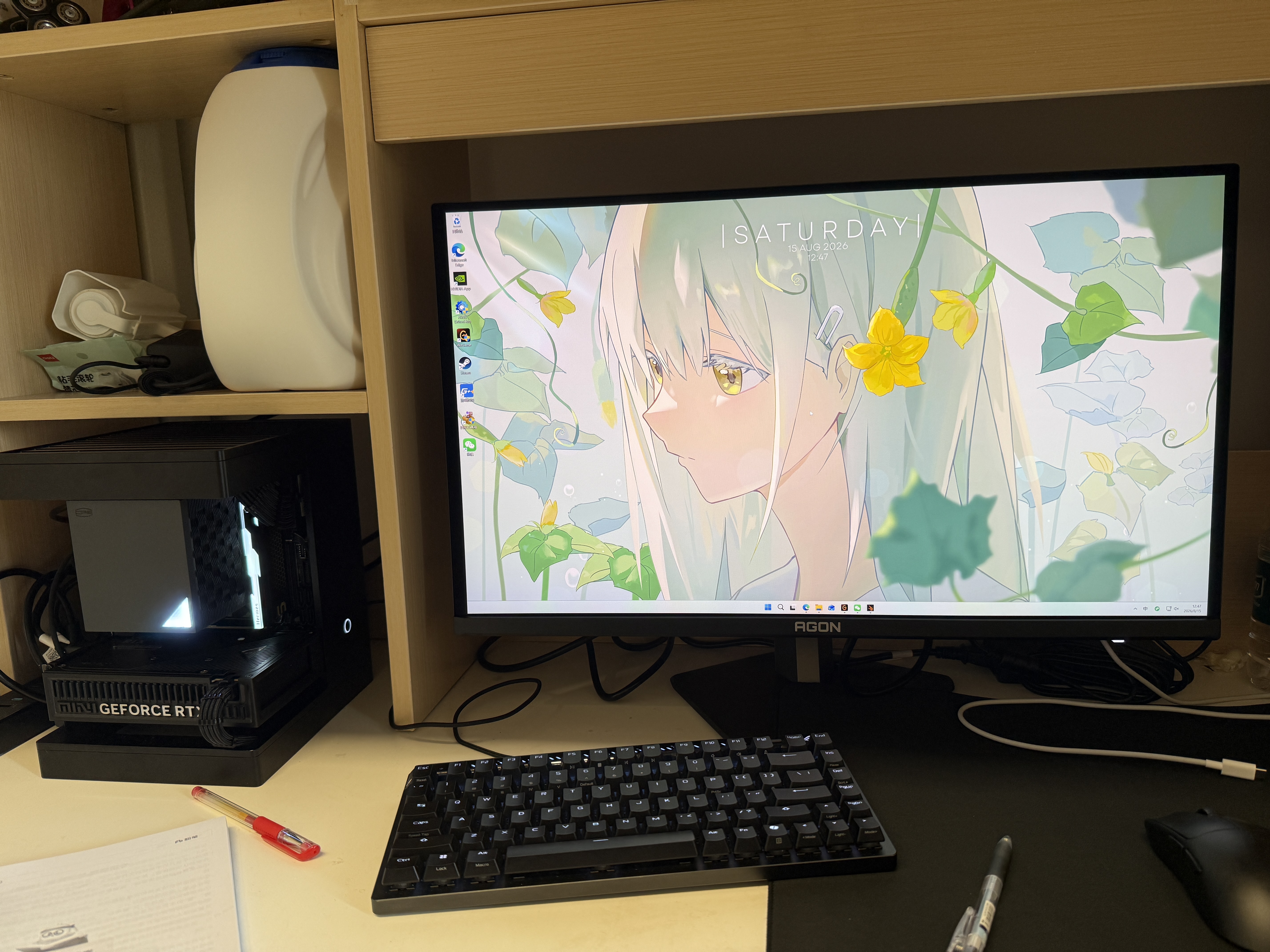 AOC爱攻昊天Max 27英寸QD-OLED Gen.3五层堆叠 4K240Hz 10Bit  DP2.1  0.03ms低蓝电竞显示器AG276UZD 实拍图