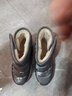 哈比熊童鞋儿童雪地靴男童靴子加绒棉鞋女童短靴AW7089 灰色32码 实拍图
