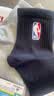 NBA袜子男士运动袜夏季抗菌防臭消臭吸汗无骨棉袜跑步中筒袜3双 实拍图