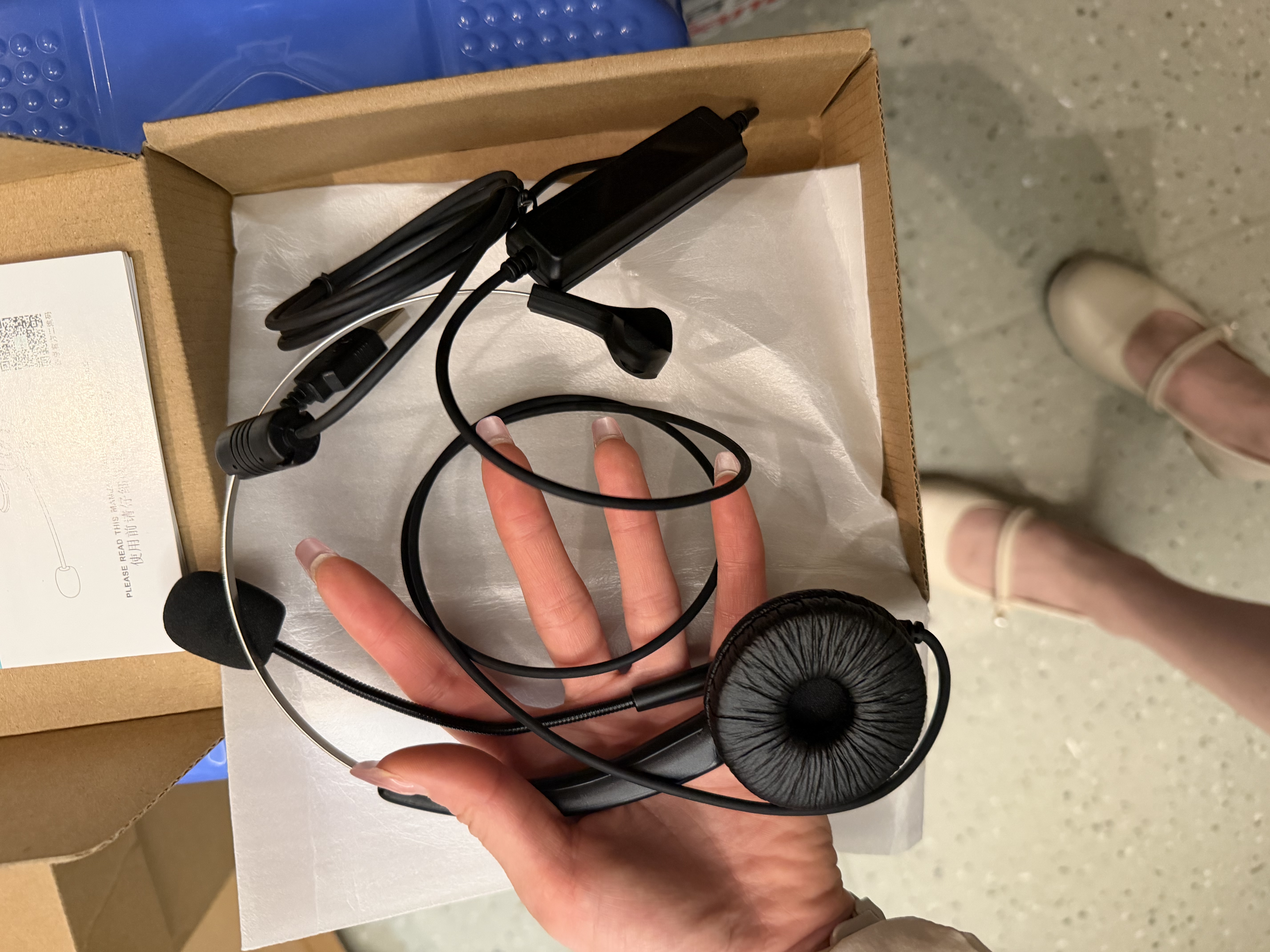 白恩DH800呼叫中心电脑手机电话耳机耳麦话务员电销外呼头戴式客服有线单耳实惠型兼职网课教育培训 单耳USB调音静音插电脑使用 实拍图