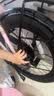 JEEP吉普折叠自行车成人20寸男女士变速通勤运动单车-赛利 升级版-樱花粉【前车筐+宝宝座椅+车子】 20寸 7速 实拍图