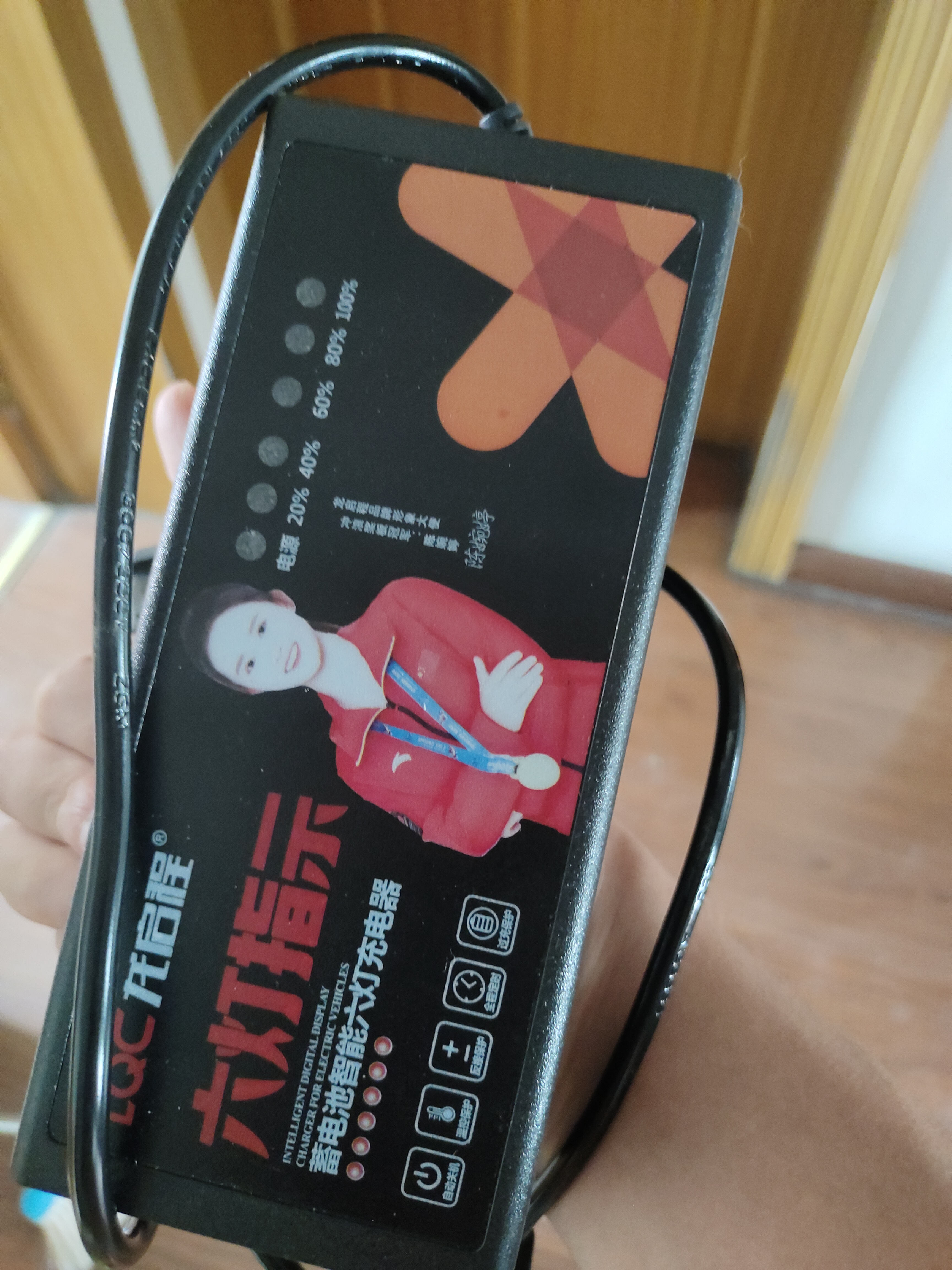 适配爱玛电动车充电器48V1260V20ah72V20ah铅酸石墨烯电瓶车通用 七灯48V20Ah新国标 实拍图