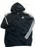 adidas休闲舒适三条纹立领夹克外套男装秋季阿迪达斯官方轻运动 黑色/白（推荐选大一码）   S 实拍图