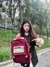 viney双肩包书包女百搭大容量初中生高中大学生背包大学生15英寸电脑包 【红色】高颜值通勤时尚通勤旅行包+青蛙挂件 实拍图