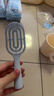 名创优品（MINISO）梳子升级款迷你便携立式骨梳美发梳造型梳礼物女 带清洁刷 蓝色 实拍图