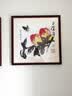 紫腾随轩齐白石装饰画新中式客厅背景墙面挂画卧室饭厅餐厅水墨虾壁画实木 蝴蝶寿桃 50*50cm（有机玻璃）（默认红木色框） 实拍图