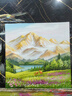 墨派（Mopai）餐厅装饰画手绘油画美式花卉高端客厅肌理挂画正方形壁画免打孔 金山聚宝 50*50cm手绘油画 实拍图