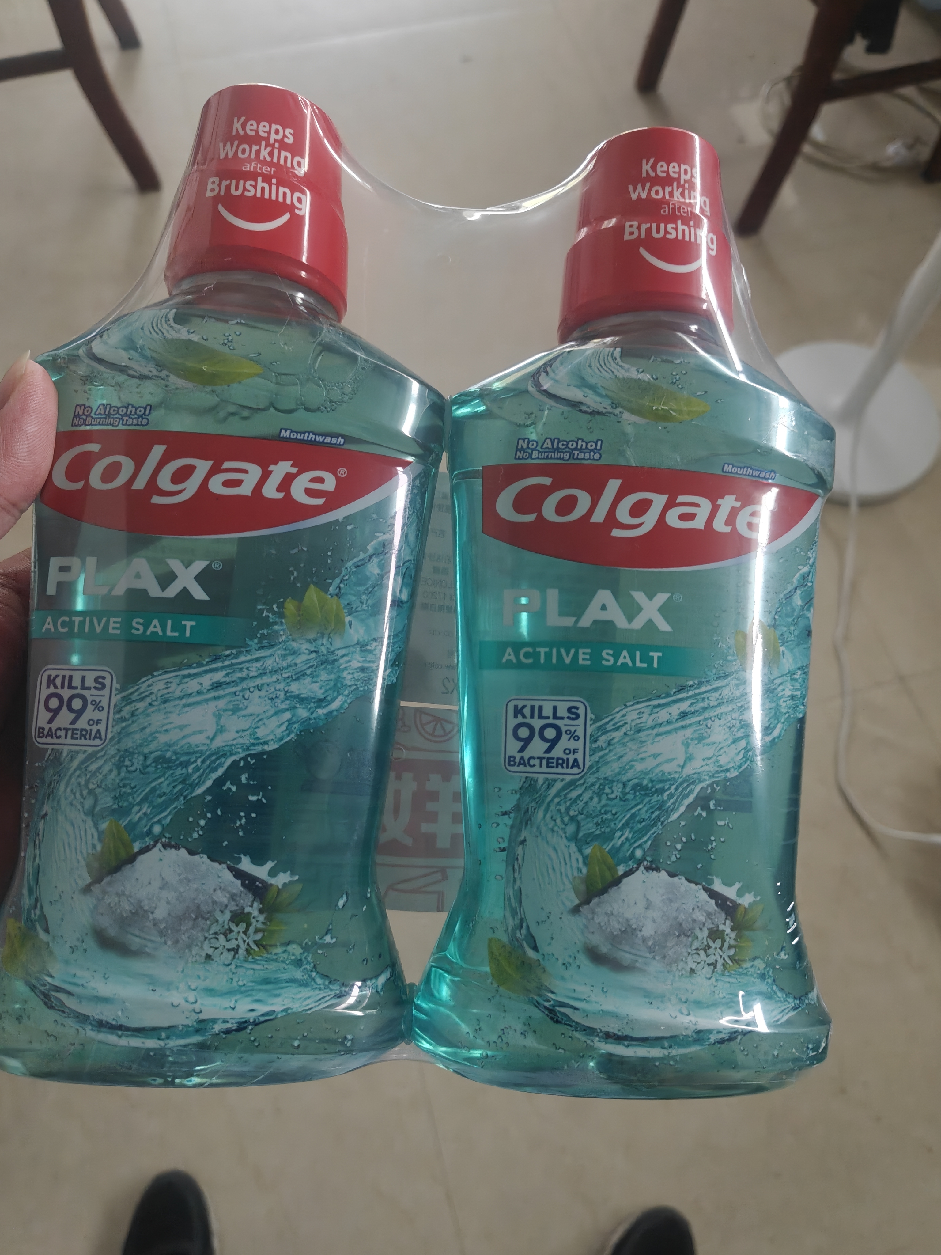 高露洁（Colgate）【孙颖莎同款】清爽海盐精油进口漱口水1000ml含氟深层清洁自营 实拍图