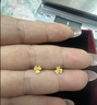 周六福小金花足金999黄金耳钉女七夕礼物计价AC090379 一对 约0.67g 实拍图