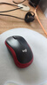 罗技（Logitech）M185鼠标 无线鼠标 办公鼠标 对称鼠标 黑色红边 带无线2.4G接收器 实拍图
