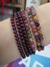 可塘明珠 配鉴定证书 天然紫牙乌石榴石手链3圈女士多圈天然水晶手串送老婆太太 情人节礼物 6A级-珠径4.5MM-配证书 实拍图