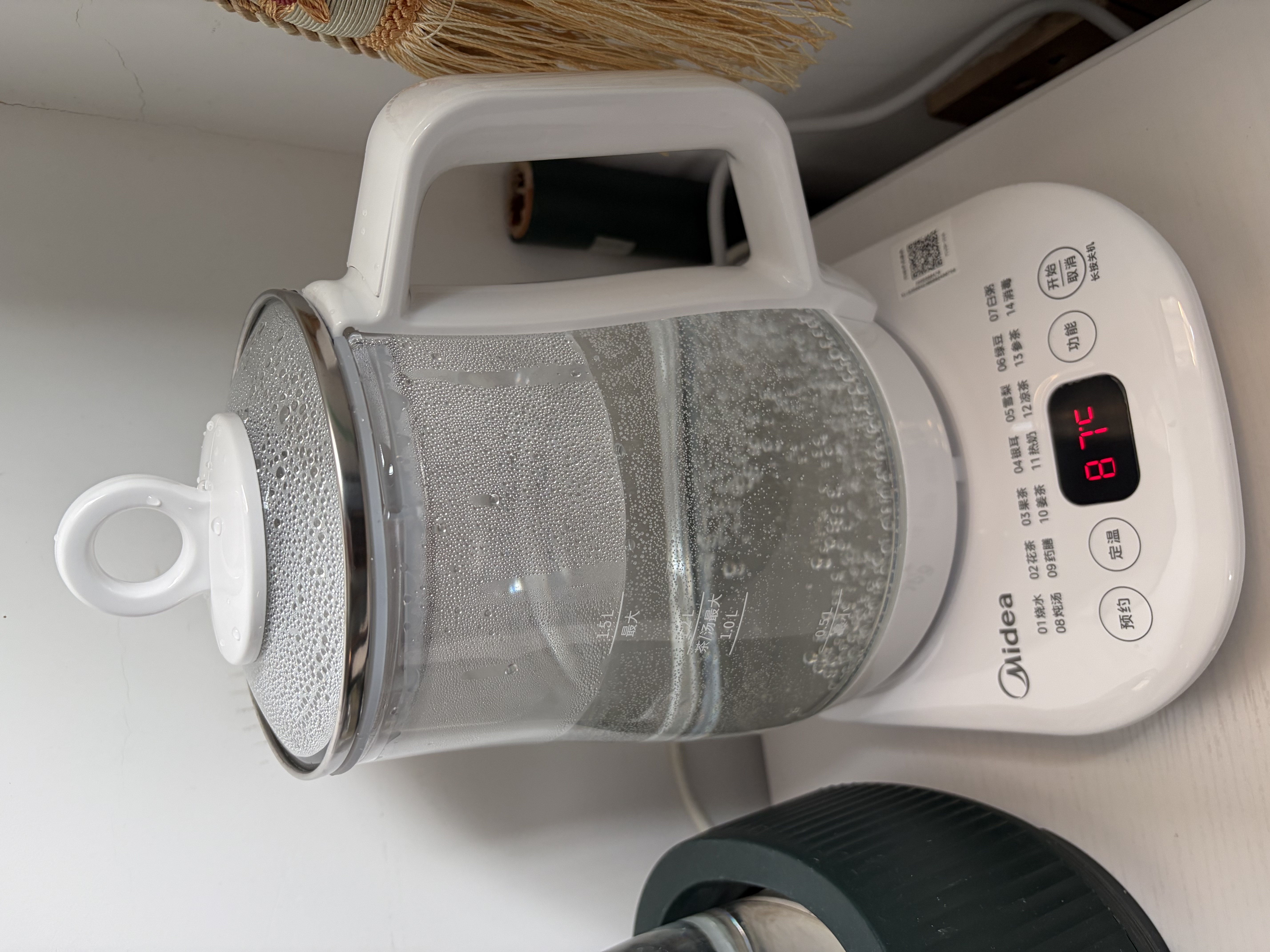 美的（Midea）养生壶 1.5L全自动煮茶壶煮茶器 12h恒温烧水壶 316L母婴材质调奶器花茶壶电热水壶 MK-Y12Q-316 实拍图